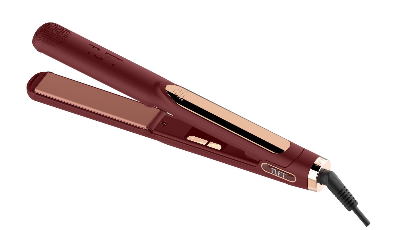 TUFT Professional Diamond Plus 450°F Flat Iron - Limited Edition Maroon -1"